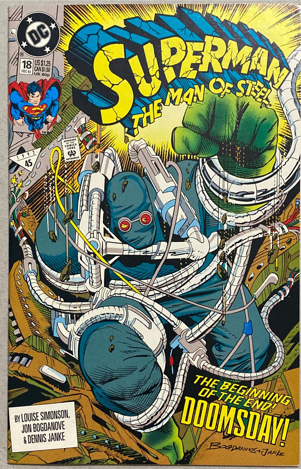 Superman: The Man Of Steel - DC Comics (18 - Dec 1992) comic book collectible [Barcode 070992308019] - Main Image 3