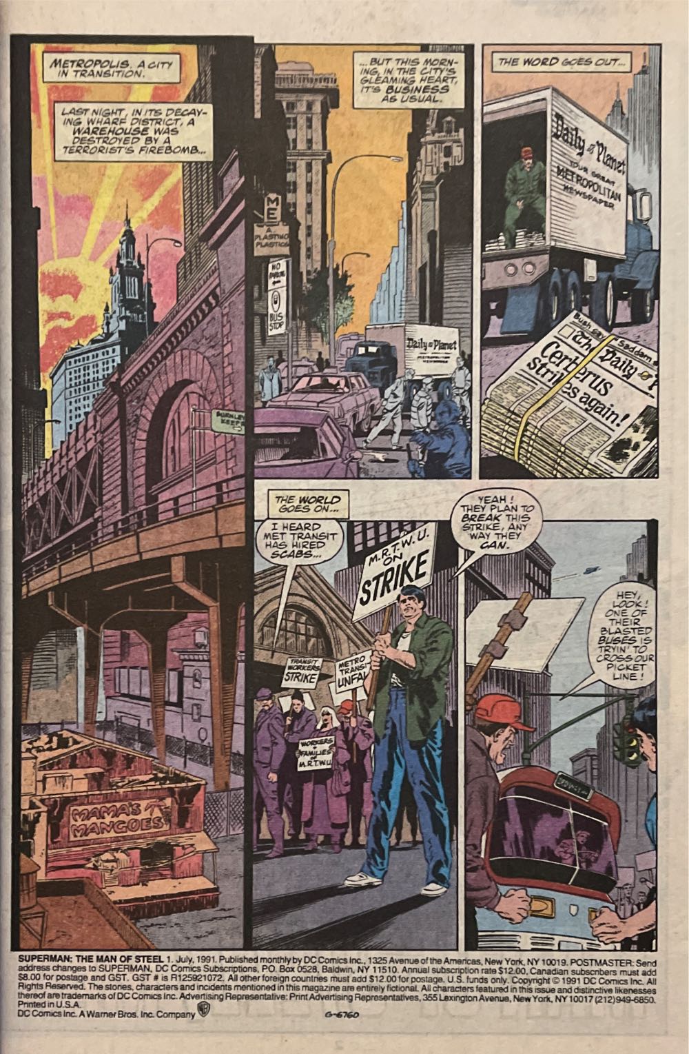 Superman: The Man Of Steel (1991) - DC Comics Inc. (1 - Jul 1991) comic book collectible [Barcode 070992308019] - Main Image 2