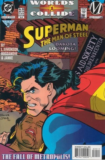 Superman: The Man Of Steel - DC Comics (35 - Jul 1994) comic book collectible [Barcode 761941200033] - Main Image 1
