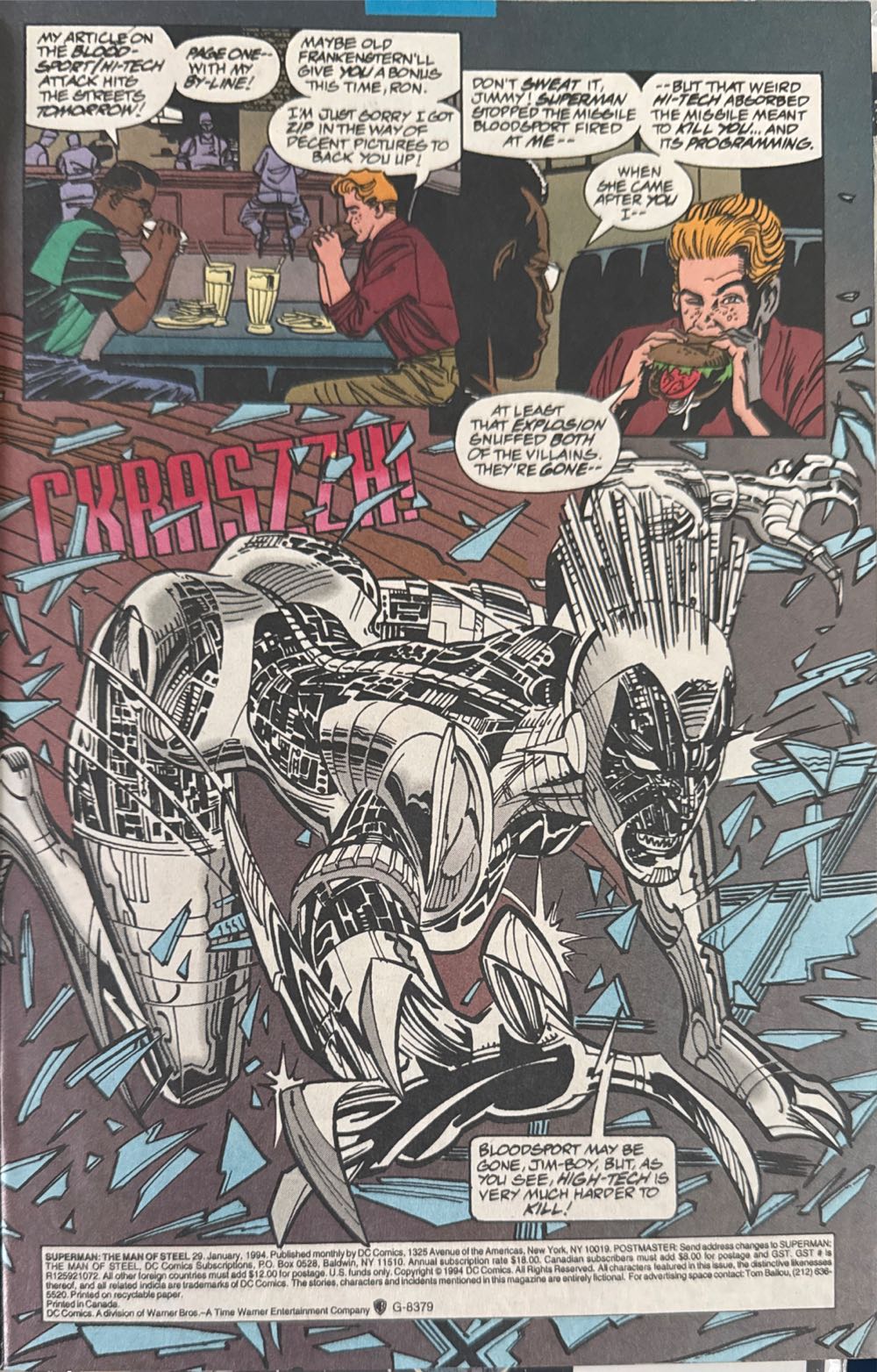 Superman: The Man Of Steel - DC Comics (29 - 01/1994) comic book collectible [Barcode 07099230801901] - Main Image 2