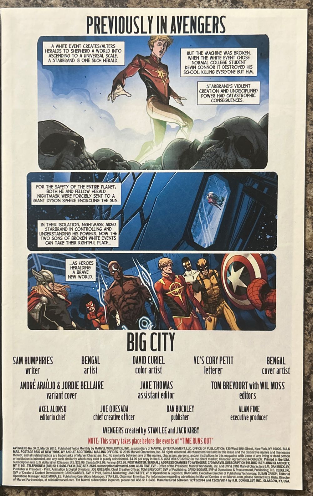 Avengers vol. 5 - Marvel (34.2 - Mar 2015) comic book collectible [Barcode 75960608084700211] - Main Image 3