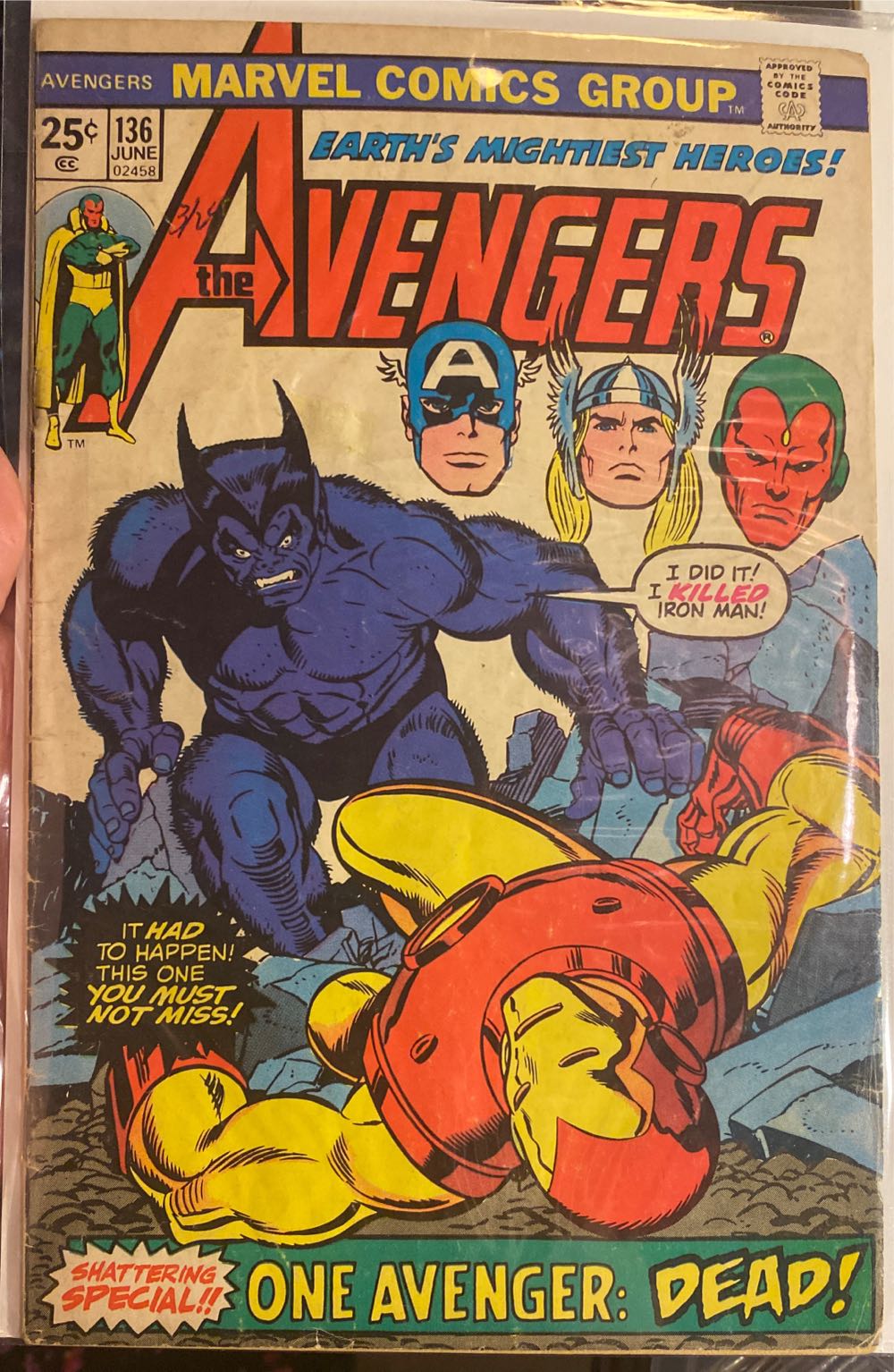 Avengers - Marvel Comics Group (136 - 06/1975) comic book collectible - Main Image 2