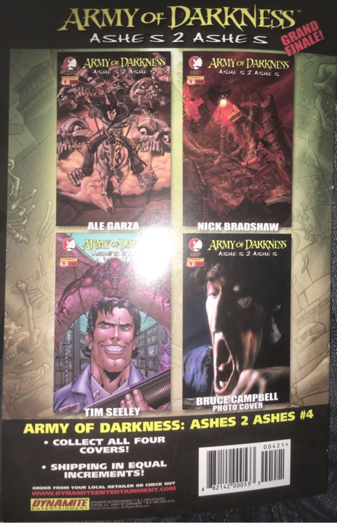 Army Of Darkness: Ashes 2 Ashes - Dynamite (4 - Jan 2005) comic book collectible [Barcode 882142000120] - Main Image 2