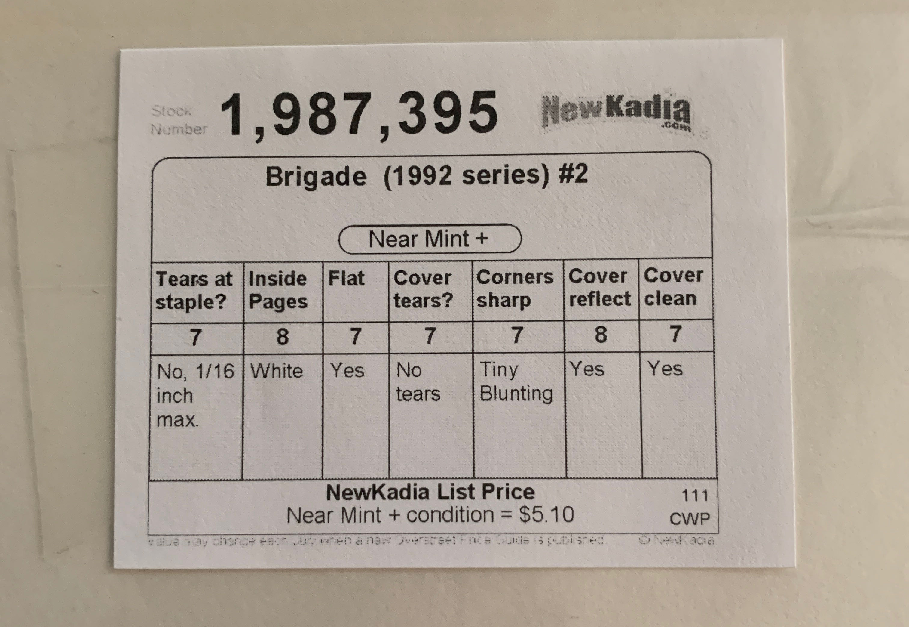 Brigade (vol.1) - Image Comics/Extreme Studios (2 - Oct 1992) comic book collectible [Barcode 070989332454] - Main Image 2