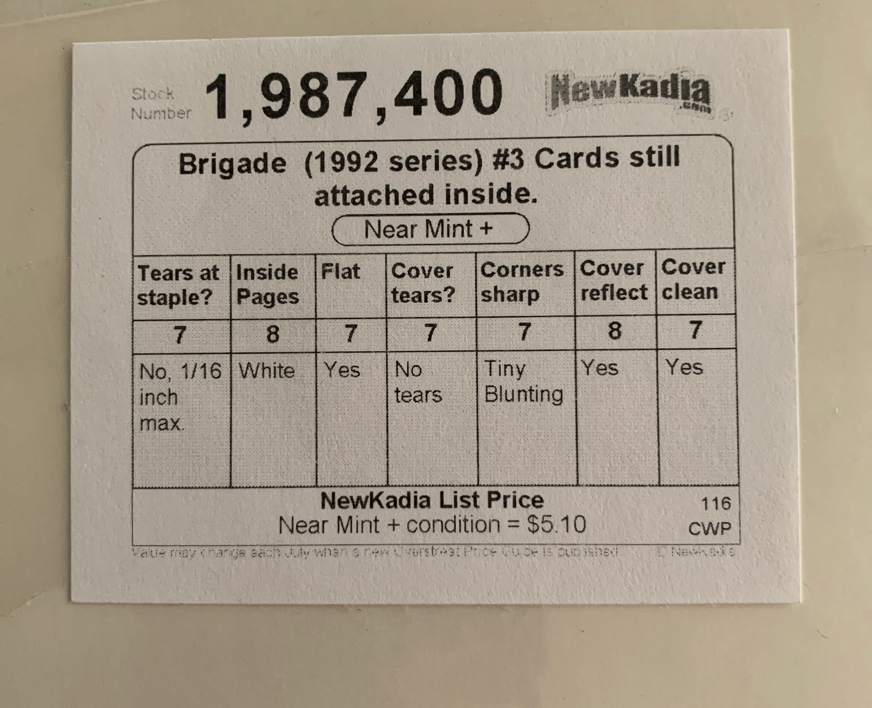 Brigade - Image Comics (3 - Feb 1993) comic book collectible [Barcode 709853008736] - Main Image 2