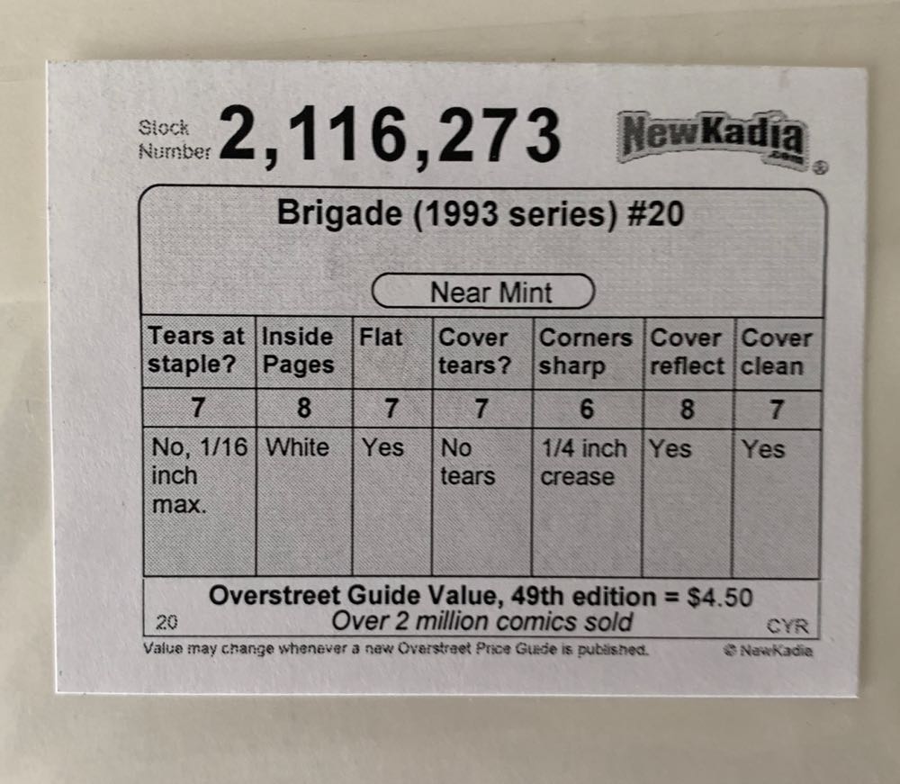 Brigade (Vol. 2) - Image (20 - May 1995) comic book collectible [Barcode 709853008736] - Main Image 2