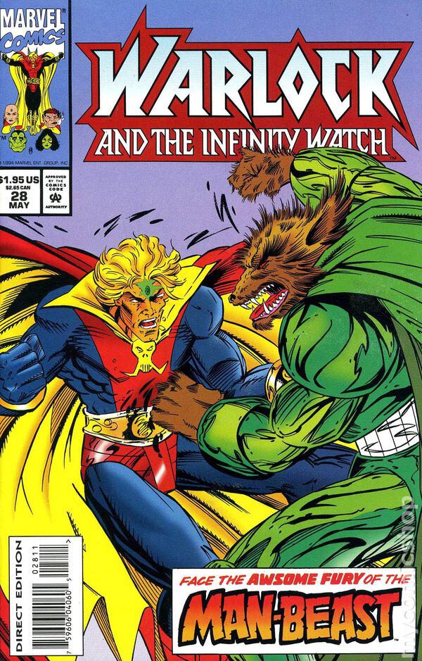 Warlock And The Infinity Watch MAR.V1.028 - Marvel Comics (28 - 05/1994) comic book collectible [Barcode 759606040605] - Main Image 1