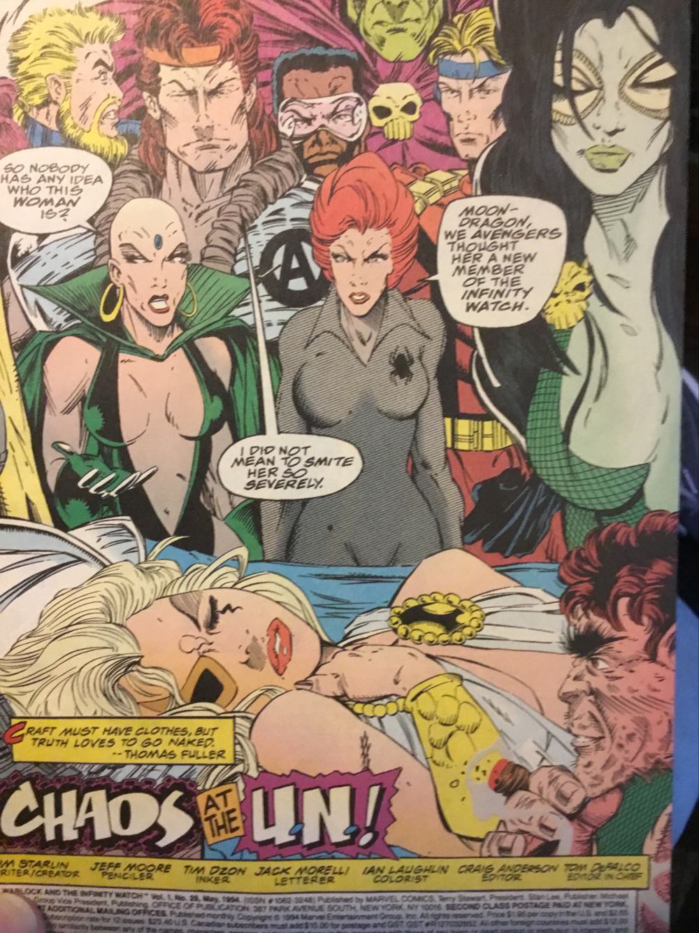 Warlock And The Infinity Watch MAR.V1.028 - Marvel Comics (28 - 05/1994) comic book collectible [Barcode 759606040605] - Main Image 3