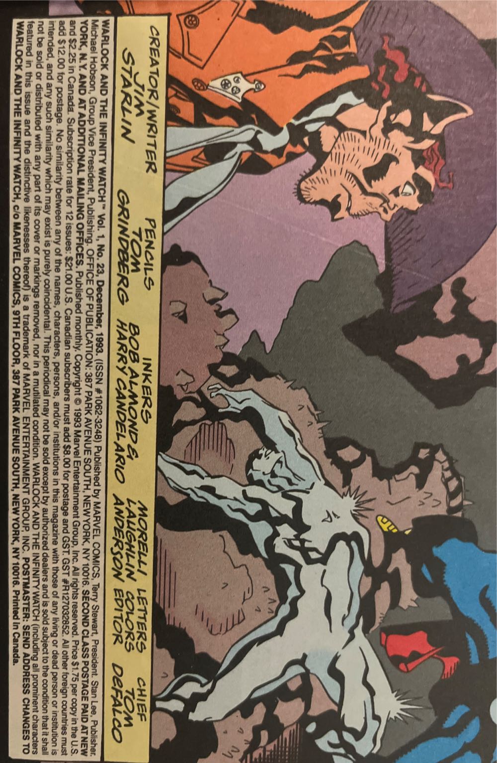 Warlock and the Infinity Watch - Marvel Comics (23 - Dec 1993) comic book collectible [Barcode 75960604060502311] - Main Image 3