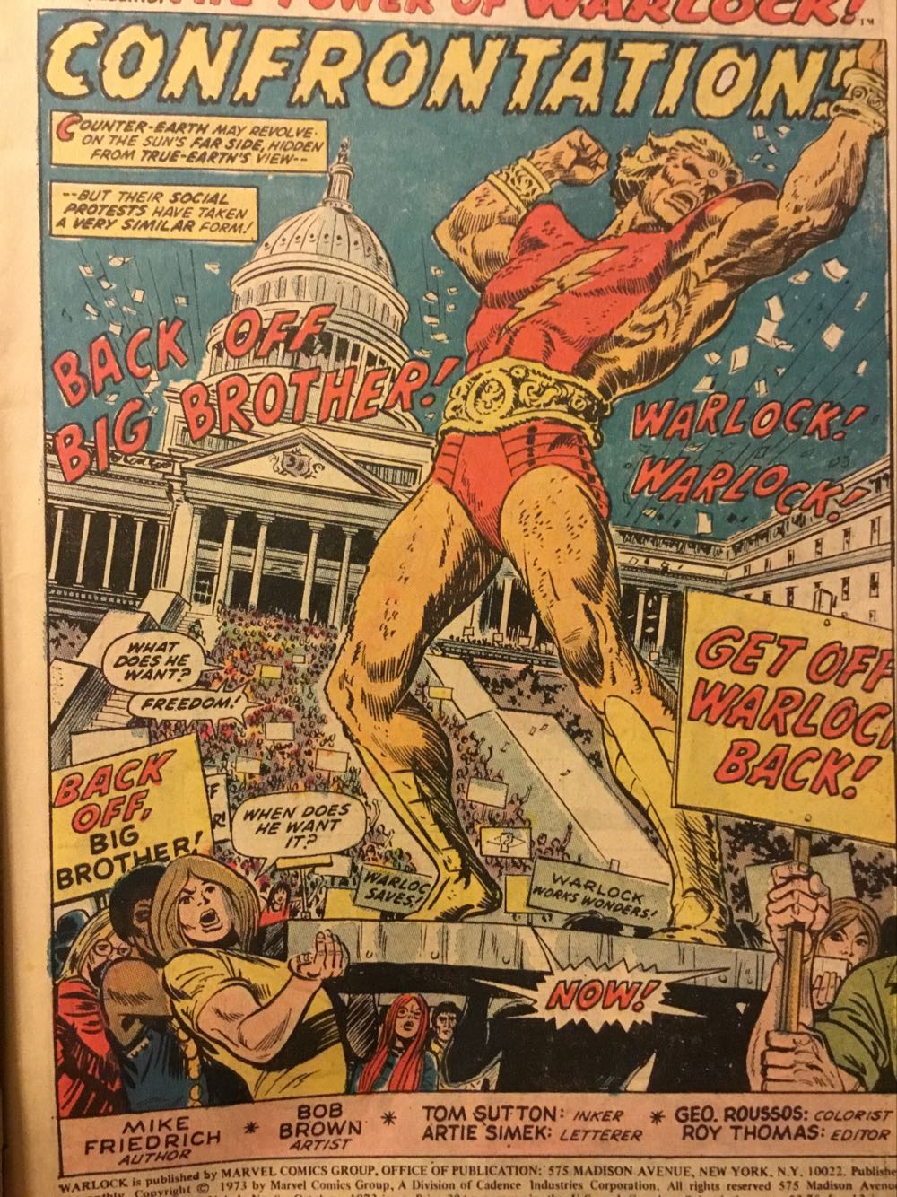 Warlock - Marvel Comics (8 - 10/1973) comic book collectible [Barcode 759606046928] - Main Image 2
