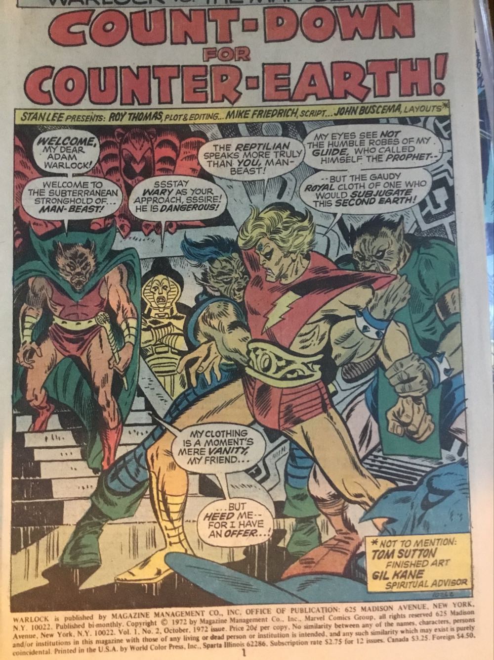 Warlock - Marvel Comics (2 - 10/1972) comic book collectible - Main Image 3