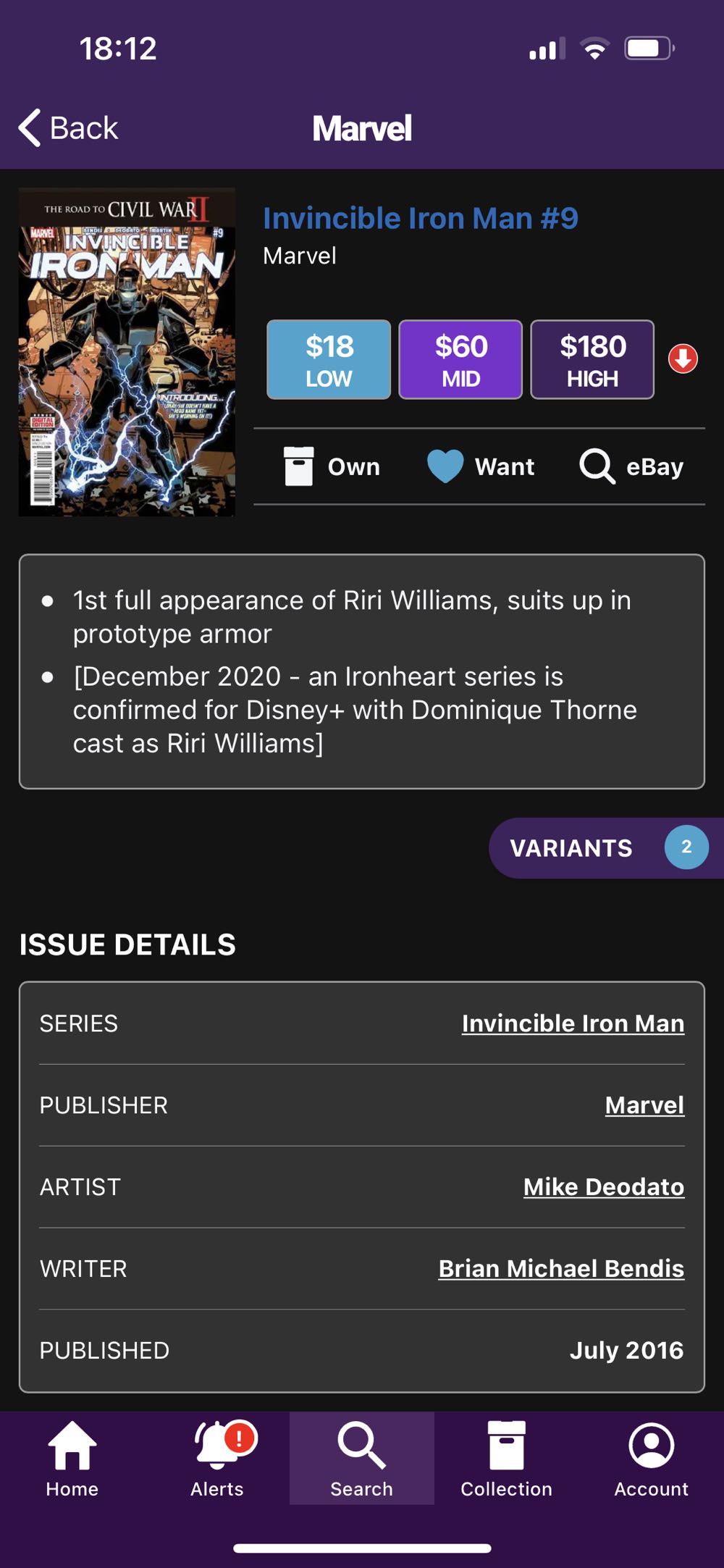 Invincible Iron Man - Marvel Comics (9 - Jul 2016) comic book collectible [Barcode 75960608306000911] - Main Image 2