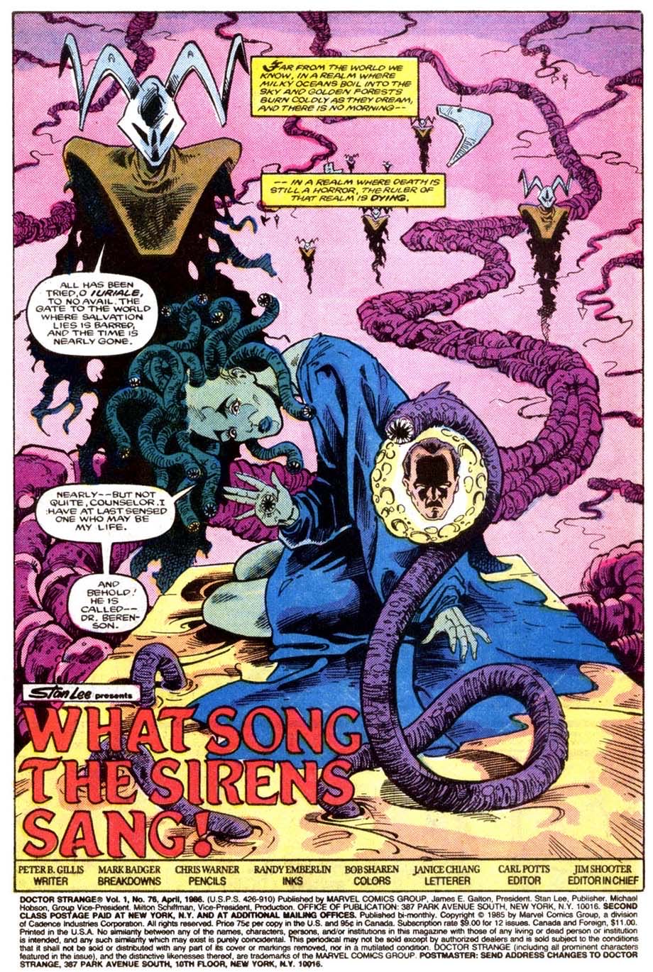 Doctor Strange (Vol. 2) - Marvel Comics (76 - 04/1986) comic book collectible - Main Image 3