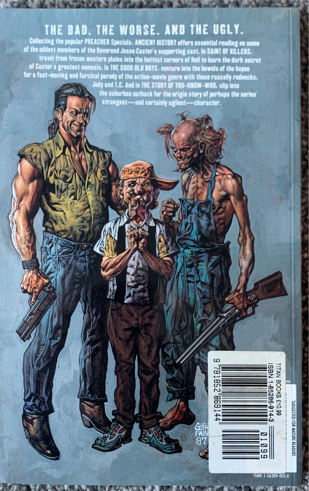 Preacher: Ancient History - Vertigo (3 - Feb 1998) comic book collectible [Barcode 9781852869144] - Main Image 2