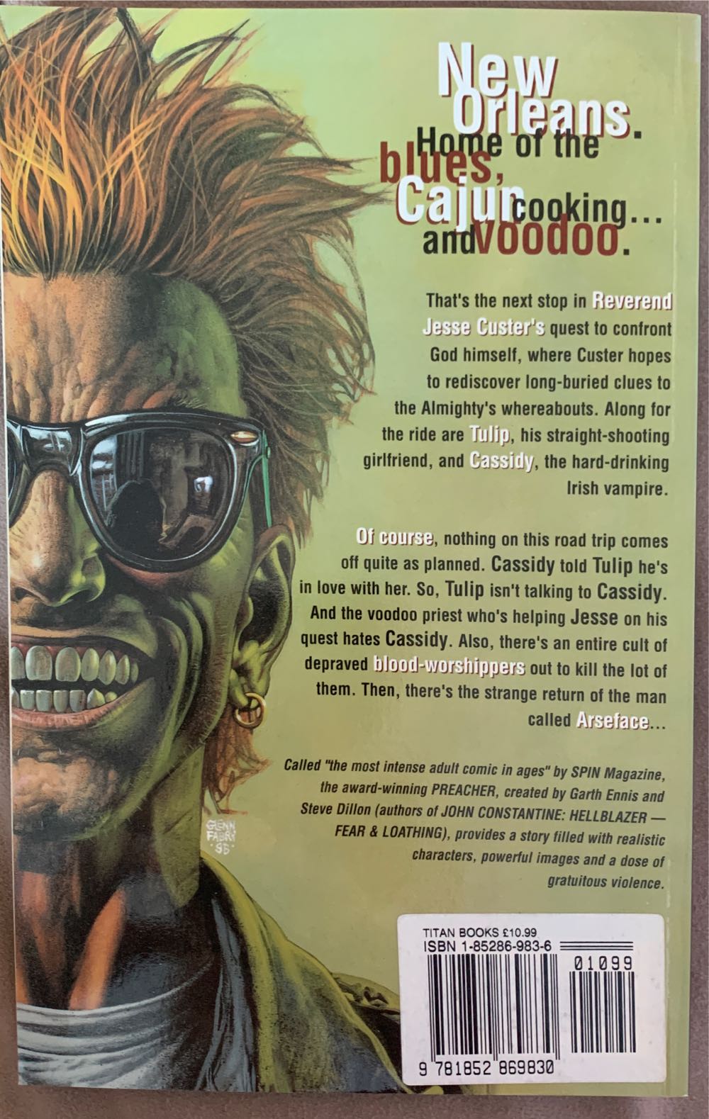 Preacher: Dixie Fried - Titan Books (5 - Sep 1998) comic book collectible [Barcode 02882929] - Main Image 2