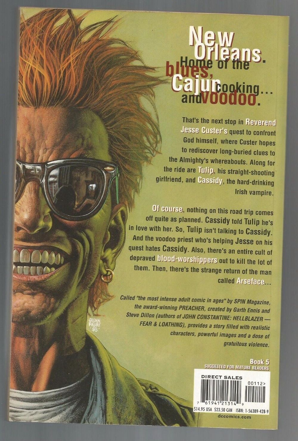 Preacher Vol. 5: Dixie Fried - DC - Vertigo (5 - Dec 1998) comic book collectible [Barcode 9781563894282] - Main Image 2