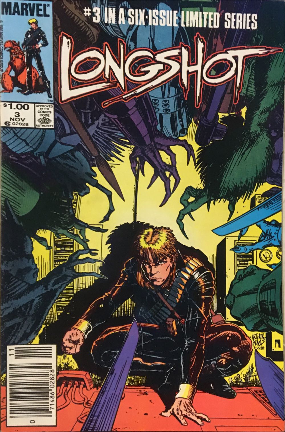Longshot - Marvel (3 - Nov 1985) comic book collectible [Barcode 071486028284] - Main Image 2