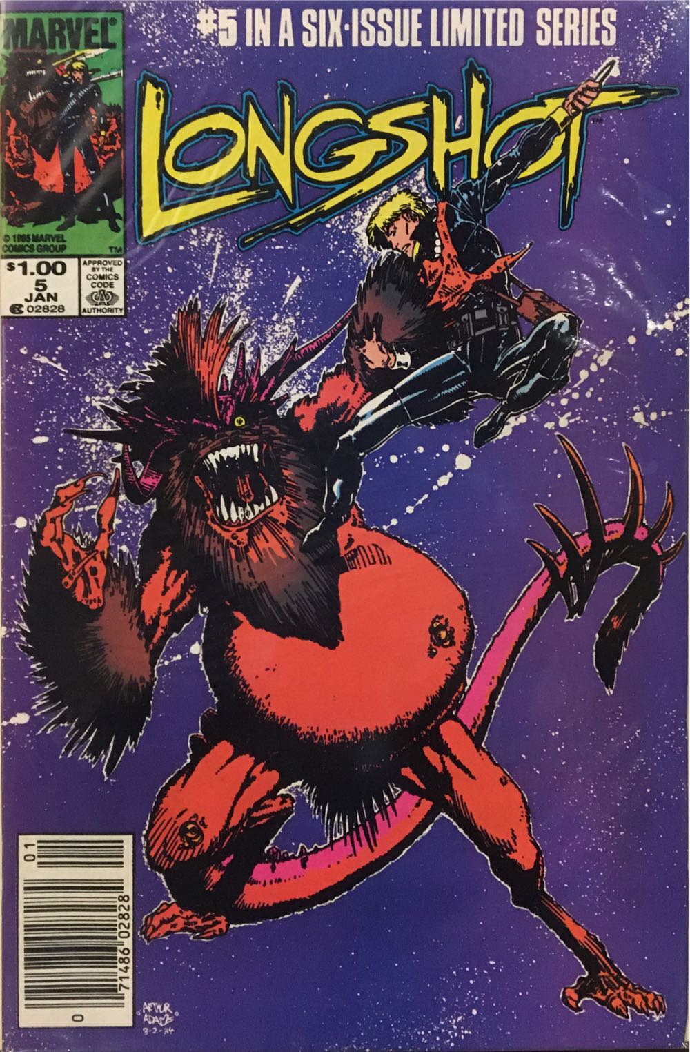Longshot - Marvel (5 - Jan 1986) comic book collectible [Barcode 071486028284] - Main Image 2