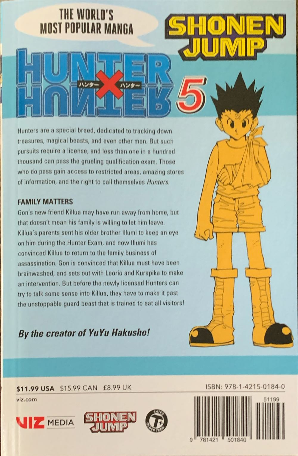 Hunter X Hunter: Family Matters - VIZ Media / Shonen Jump (36-44 - Oct 2005) comic book collectible [Barcode 9781421501840] - Main Image 2