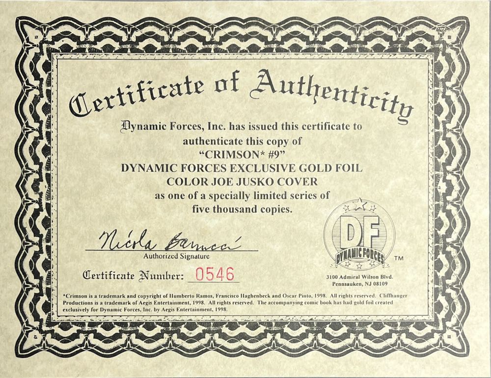 Crimson - Cliffhanger (9) comic book collectible [Barcode 709853401216] - Main Image 2