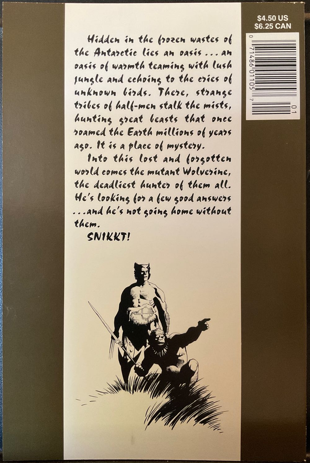 Wolverine: The Jungle Adventure (1989) - Marvel Comics (GN - Dec 1989) comic book collectible [Barcode 071486011057] - Main Image 2