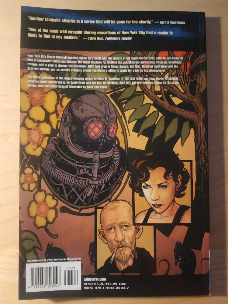 Ex Machina Vol.9 Ring Out The Old - Wildstorm (9 - 10/2009) comic book collectible [Barcode 9781401226947] - Main Image 2