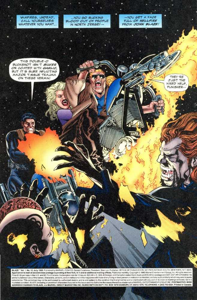 Blaze - Marvel Comics (12 - Jul 1995) comic book collectible [Barcode 759606027200] - Main Image 2