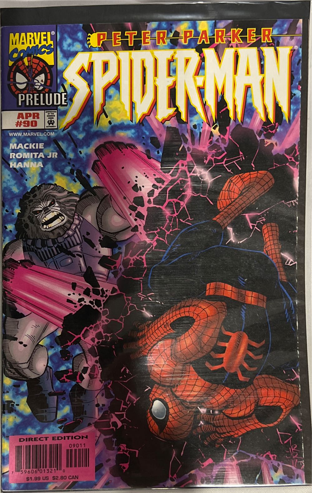 Spider-Man #90 - Marvel Comics (90 - Apr 1998) comic book collectible [Barcode 759606013210] - Main Image 2