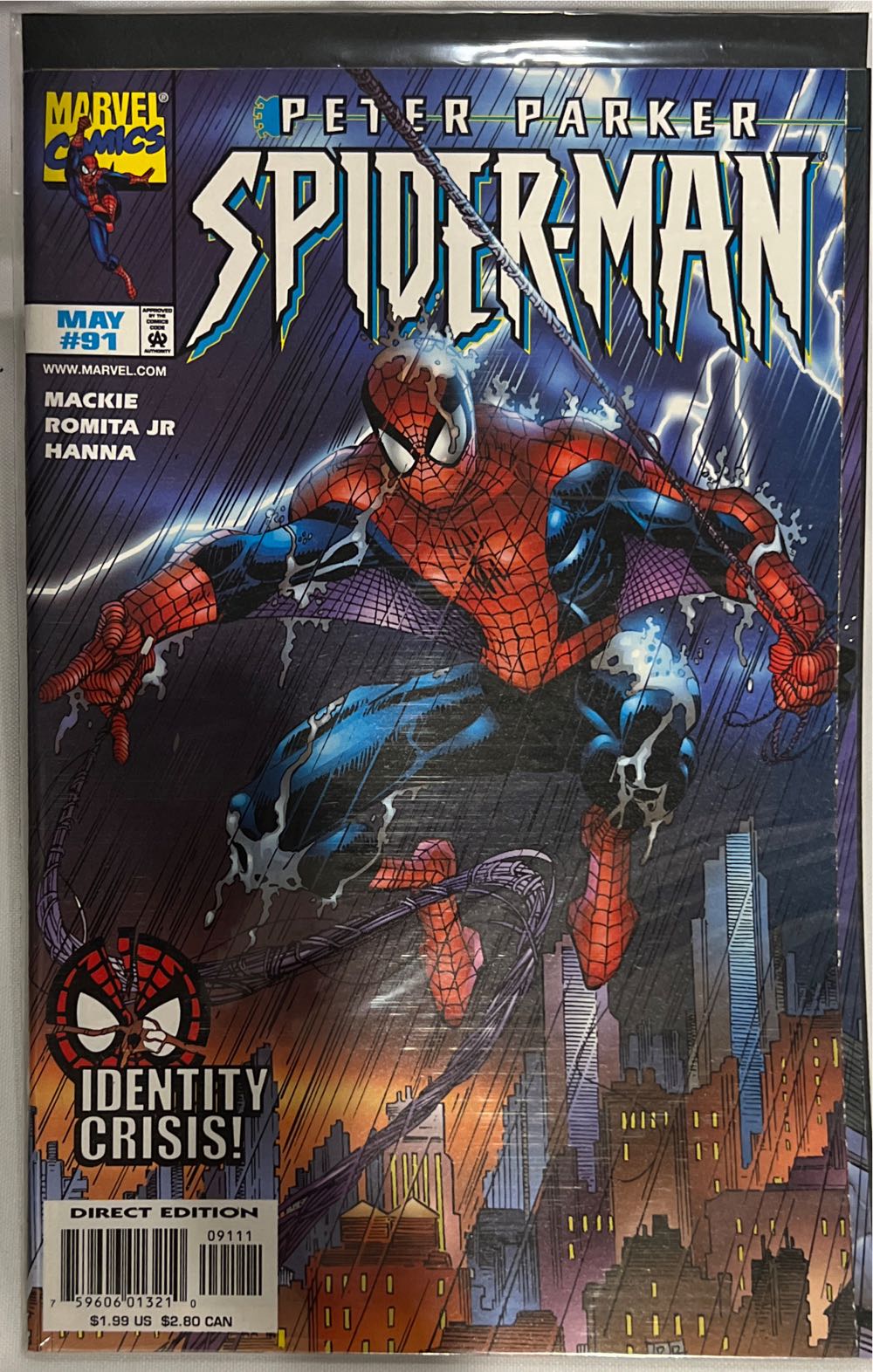 Spider-Man (1990)  (91 - May 1998) comic book collectible [Barcode 759606013210] - Main Image 2
