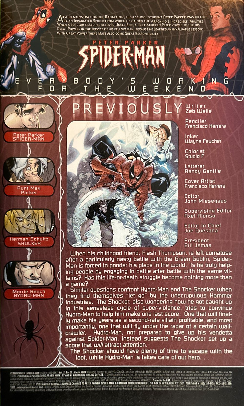 Peter Parker Spider-Man 150 - Peter Parker Spider-Man* (52 - Mar 2003) comic book collectible [Barcode 75960604717805211] - Main Image 3