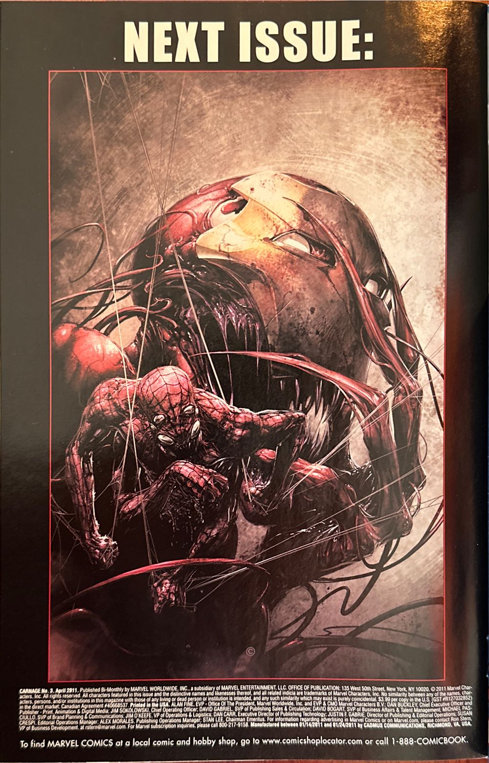 Carnage (Wells, Crain) - Marvel Comics (3 - Apr 2011) comic book collectible [Barcode 75960607369600311] - Main Image 3