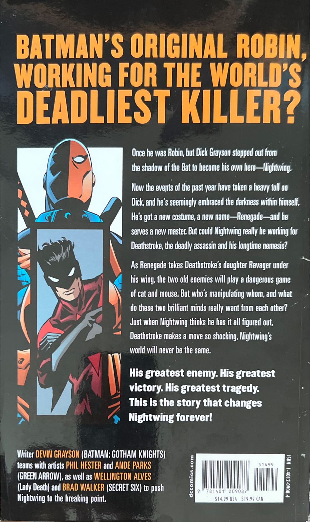 Nightwing: Series 1 Vol. 11-Renegade - DC Comics (112-117) comic book collectible [Barcode 9781401209087] - Main Image 2