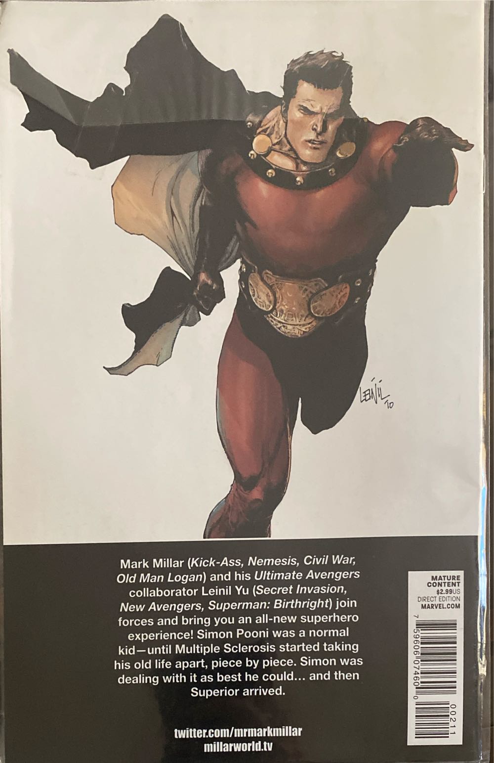 Superior - Millarworld (2 - Jan 2011) comic book collectible [Barcode 75960607460000211] - Main Image 2