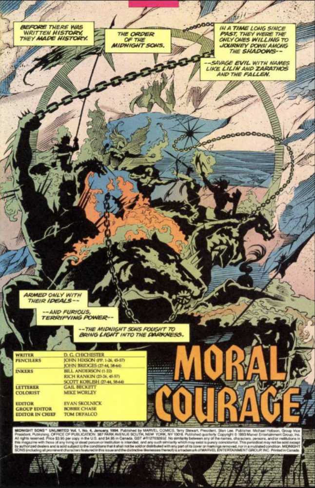 Midnight Sons Unlimited (Vol 1 | 1993) - Marvel (Midnight Sons) (4 - Jan 1994) comic book collectible [Barcode 071486013372] - Main Image 2