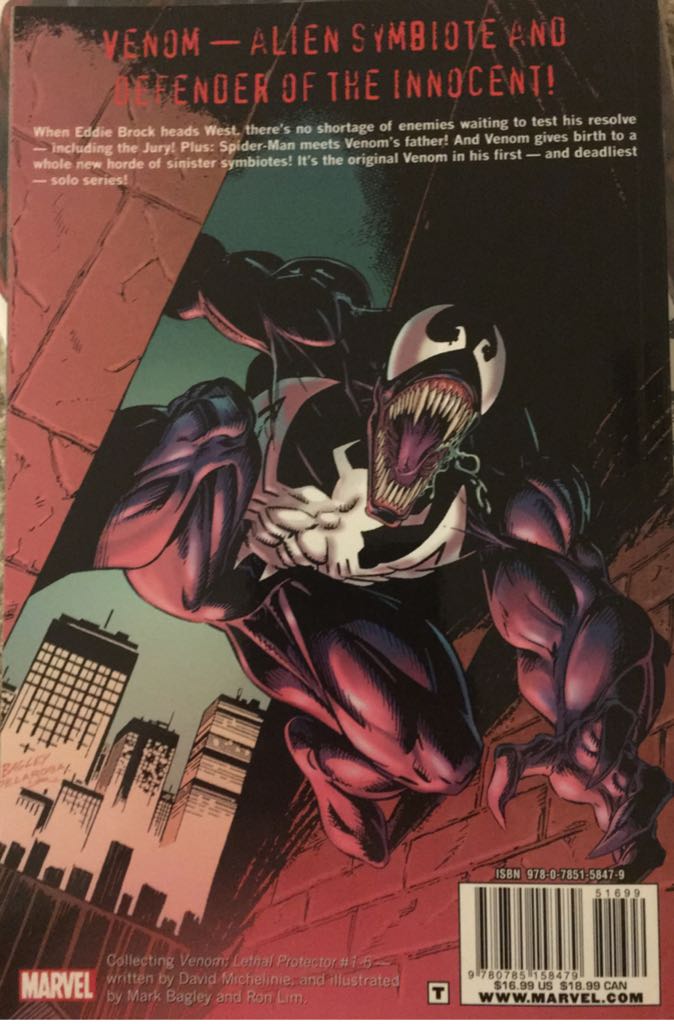 Venom: Lethal Protector - Marvel (5 - Jun 1993) comic book collectible [Barcode 071486012023] - Main Image 2