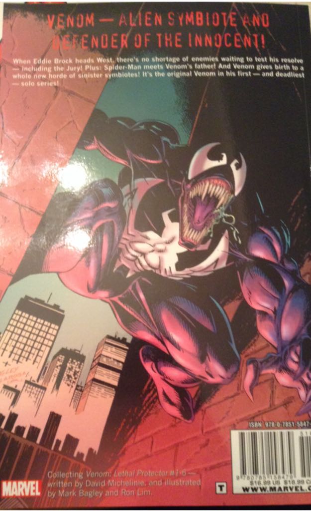 Spider-Man: Venom - Lethal Protector - Marvel comic book collectible [Barcode 9780785158479] - Main Image 2
