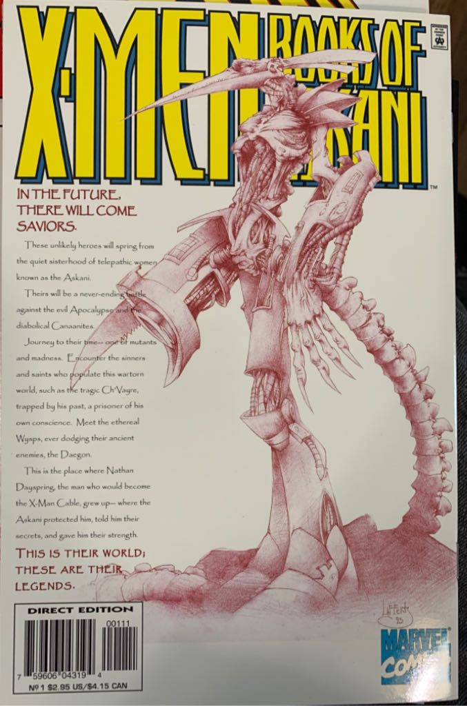 X-Men Books Of Askani  (1 - Dec 1995) comic book collectible [Barcode 759606043194] - Main Image 2