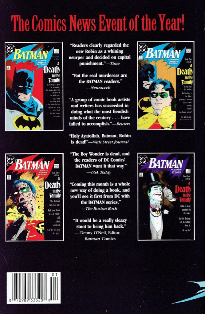 Batman: A Death In The Family TP - DC Comics (1 - Mar 1988) comic book collectible [Barcode 761941201191] - Main Image 2