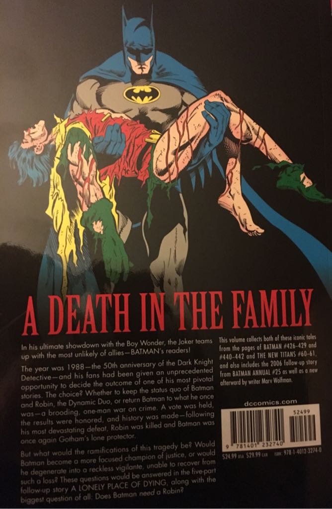 Batman: A Death In The Family - DC Comics (Mar 1988) comic book collectible - Main Image 2