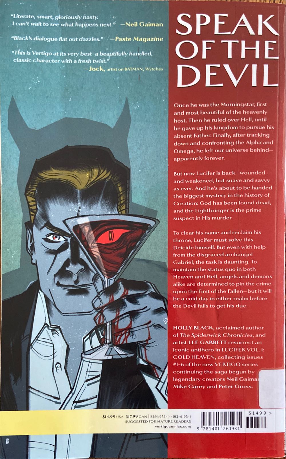 Lucifer 1: Cold Heaven - Vertigo Comics (1-6) comic book collectible [Barcode 978140126193151499] - Main Image 2