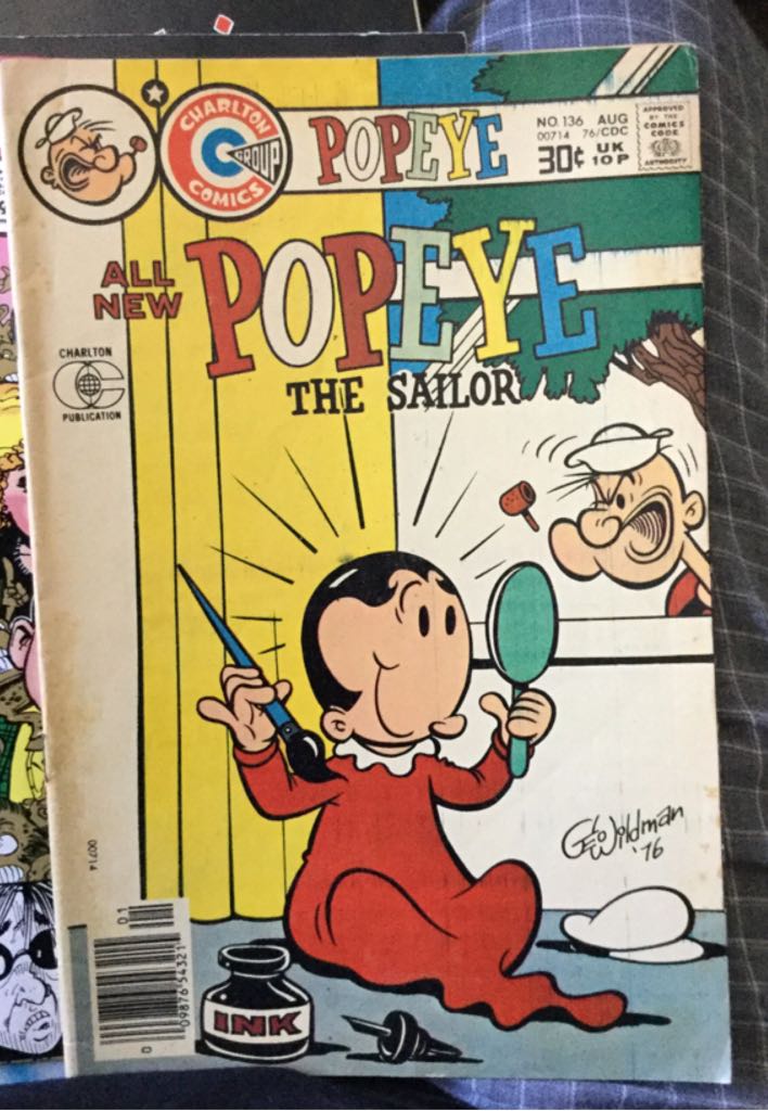 Popeye The Sailor  (136 - 08/1976) comic book collectible [Barcode 033500900693] - Main Image 1