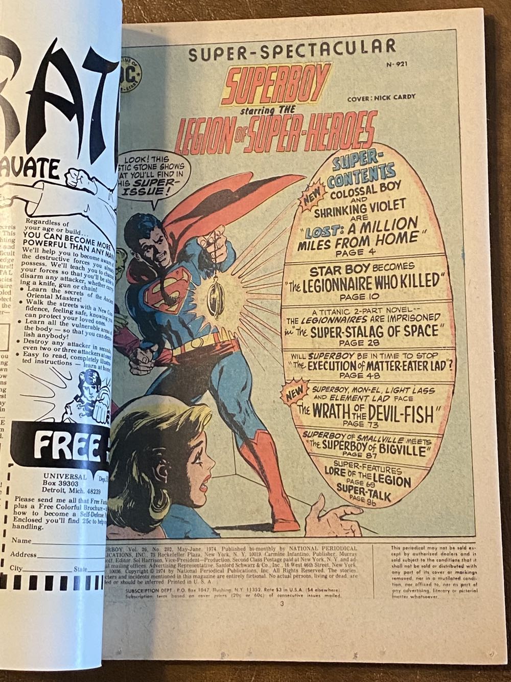 Superboy - DC Comics (202 - May 1974) comic book collectible [Barcode 761941296630] - Main Image 2