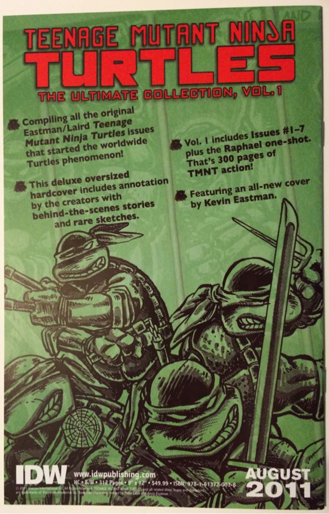 Teenage Mutant Ninja Turtles - IDW Comics (#1 - Aug 2011) comic book collectible [Barcode 82771400271300121] - Main Image 2