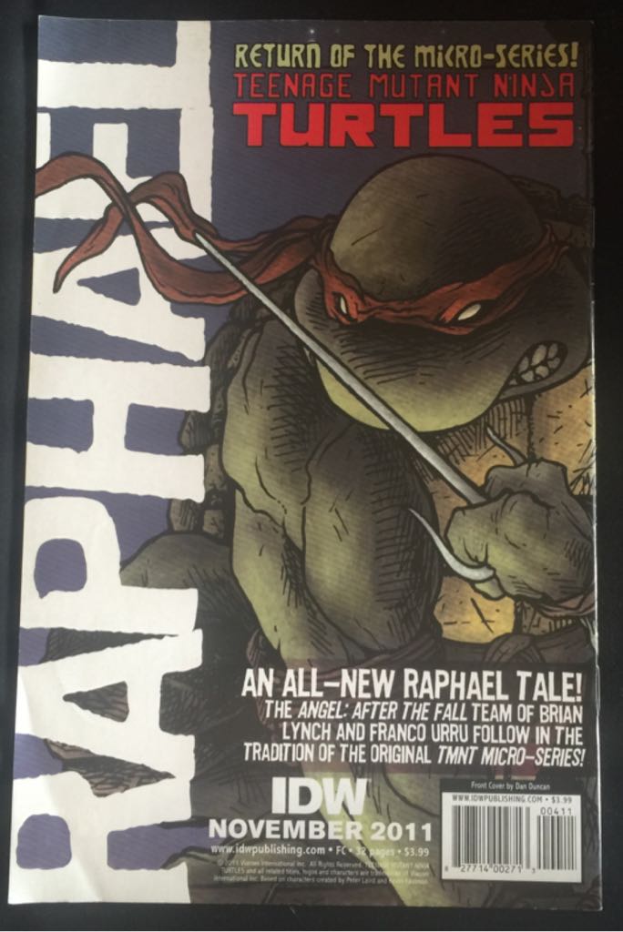 Teenage Mutant Ninja Turtles - IDW (4 - Nov 2011) comic book collectible [Barcode 82771400271300411] - Main Image 2