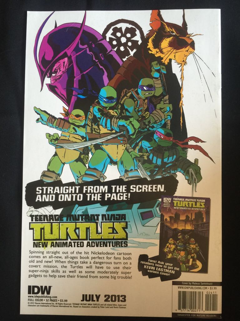 Teenage Mutant Ninja Turtles - IDW (24 - Jul 2013) comic book collectible [Barcode 82771400271302411] - Main Image 2
