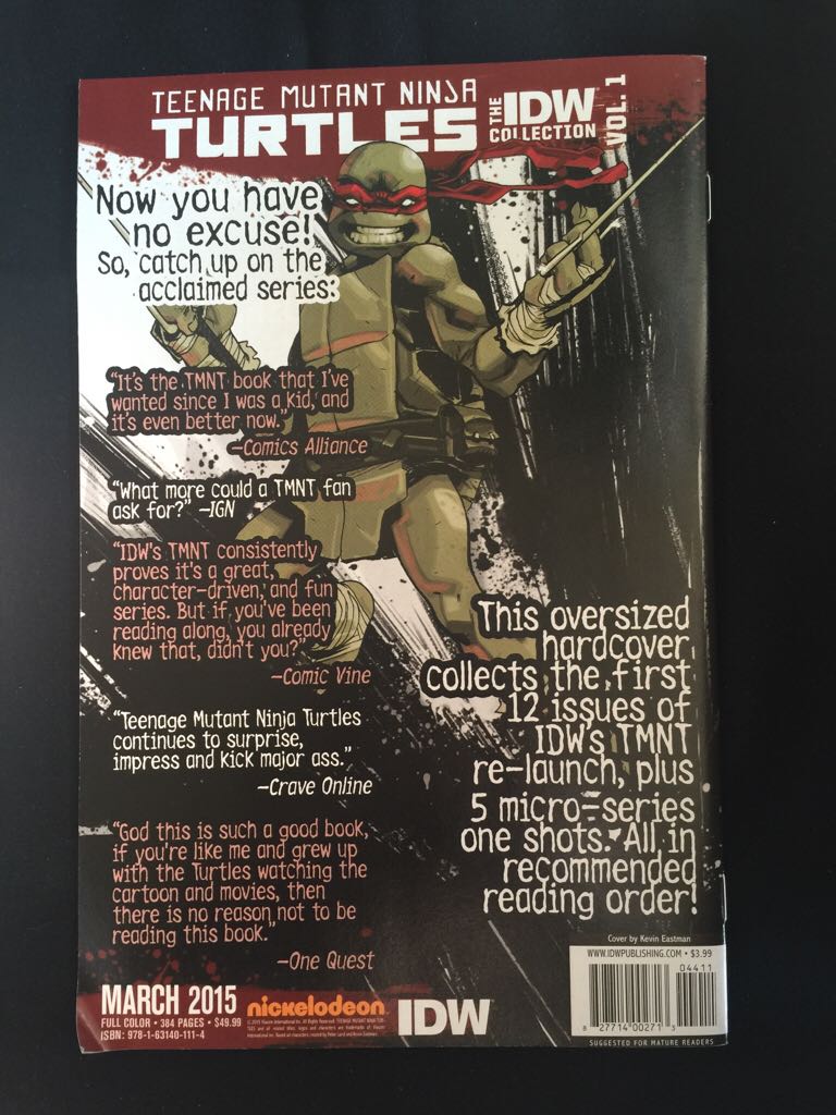 Teenage Mutant Ninja Turtles - IDW (44 - Mar 2015) comic book collectible [Barcode 82771400271304411] - Main Image 2