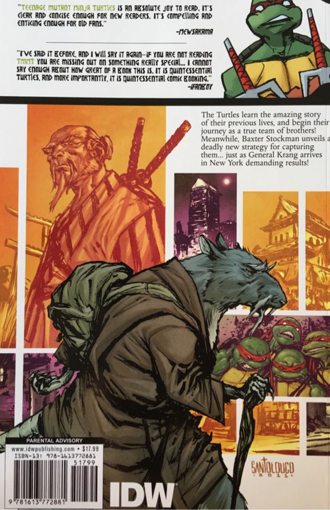 Teenage Mutant Ninja Turtles: Vol. 2 - Enemies Old, Enemies New - IDW (5-8) comic book collectible [Barcode 978161377288151799] - Main Image 2