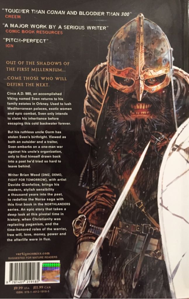 Northlanders Book 1: Sven the Returned - Vertigo (1) comic book collectible [Barcode 9781401219185] - Main Image 2