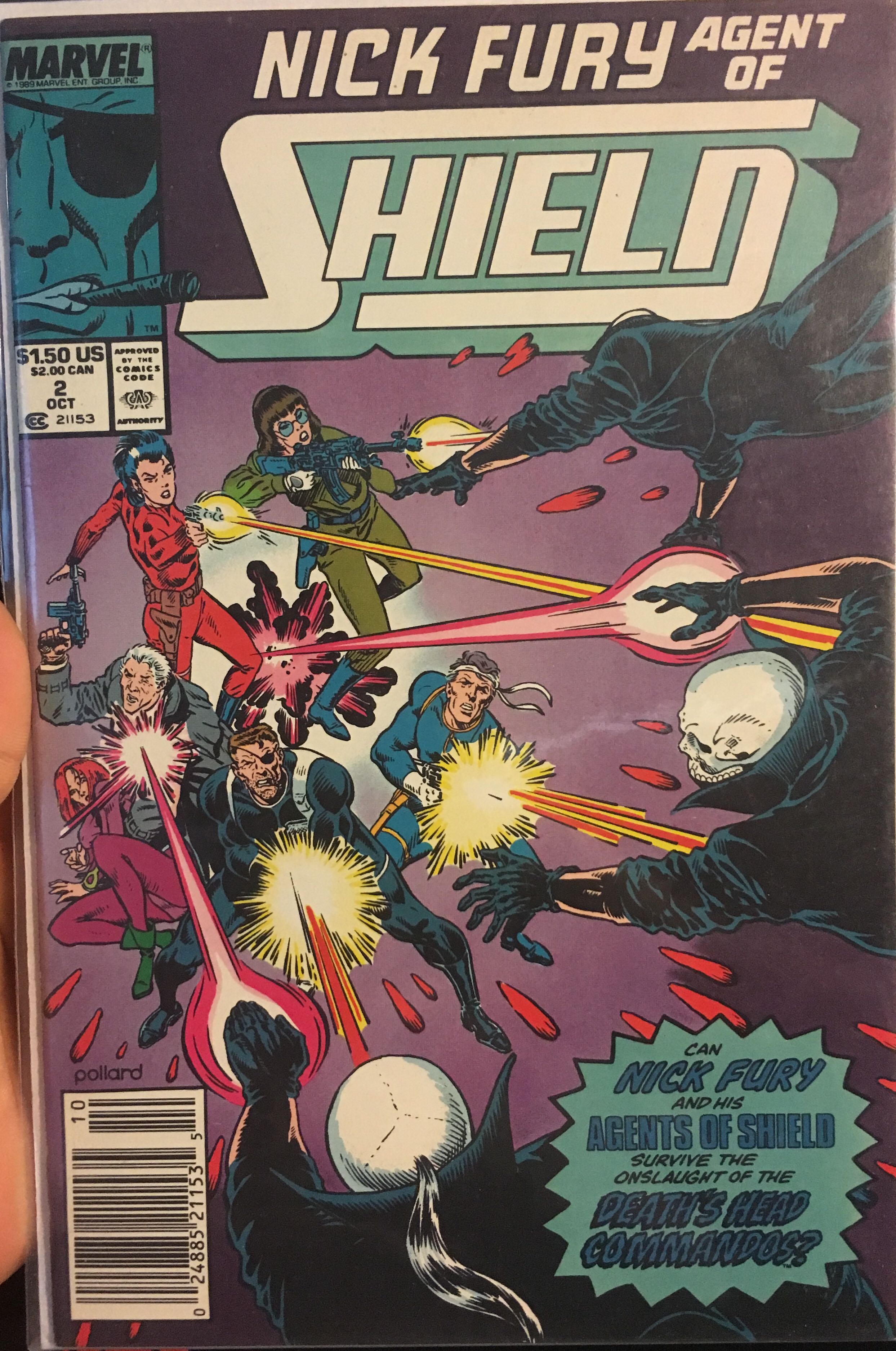 Nick Fury: Agent Of Shield - Marvel Comics (2 - Oct 1989) comic book collectible [Barcode 024885211535] - Main Image 2