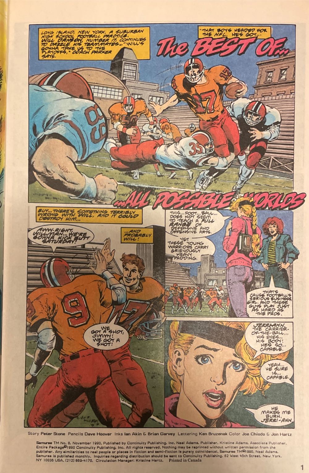 Samuree Mistress Of The Martial Arts - Charlton Comics (8 - 11/1990) comic book collectible [Barcode 071896474626] - Main Image 2